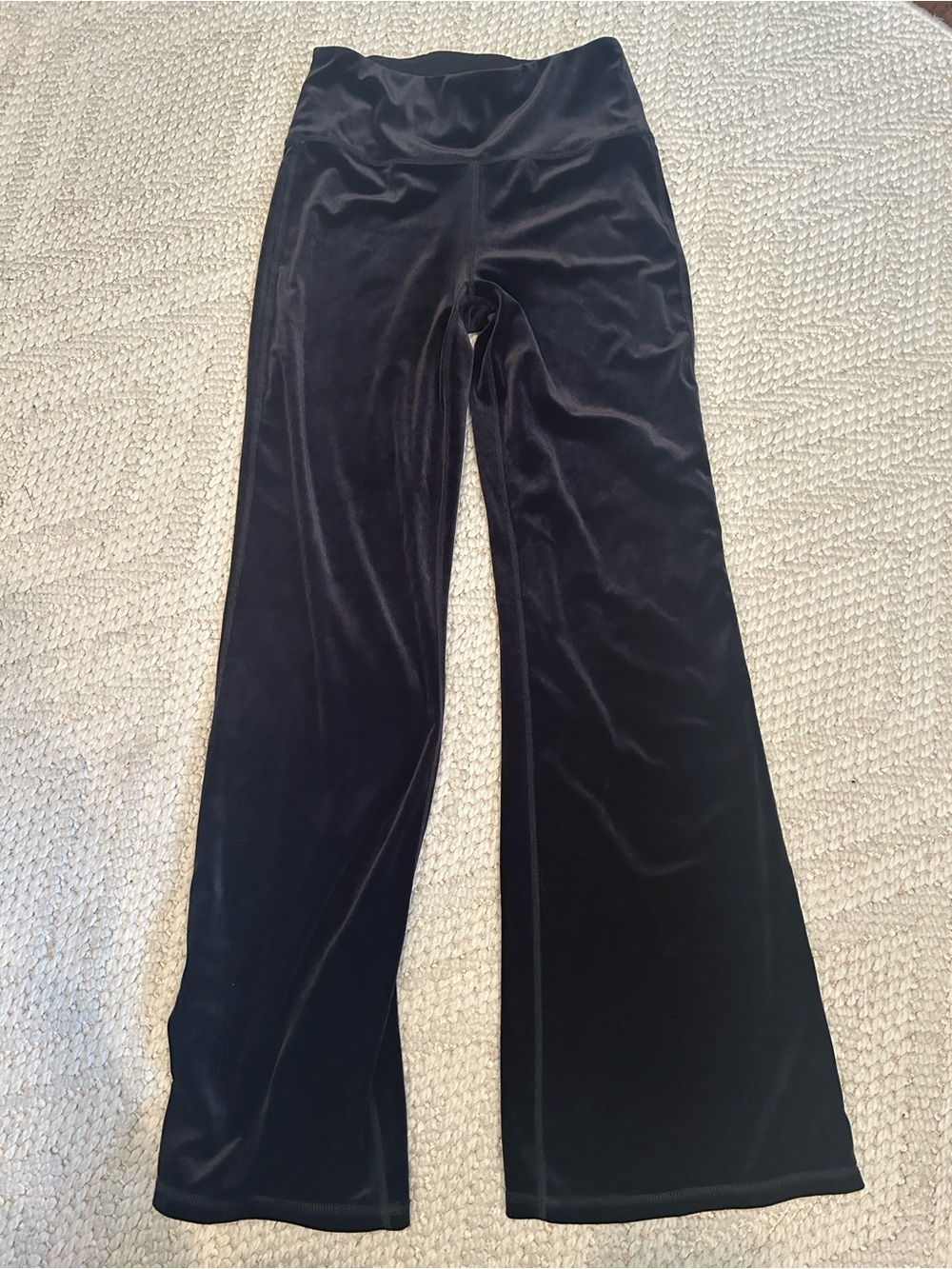 Athleta Black Velvet Flare Pants
